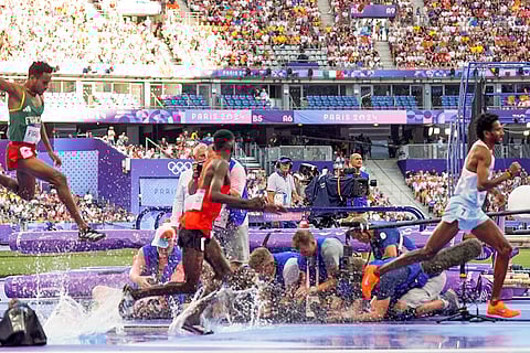 India's Avinash Sable competes in 3000m Steeplechase